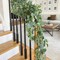 2 Pack 5.9ft Eucalyptus Garland, Artificial Greenery Garland Fake Silver Dollar Eucalyptus Leaves Spring Garland Wreath Vines for Wedding Table Party Mantle Bedroom Wall Room Decor